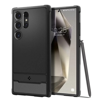 Samsung S24 Ultra 5G SPIGEN RUGGED ARMOR szilikon telefonvédő ütésállóság, karbon minta, FEKETE