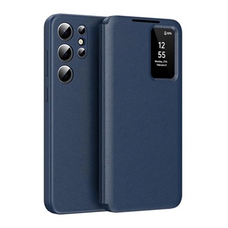 Samsung S24 Ultra GIGAPACK Tok álló aktív FLIP, Smart View Cover, SÖTÉTKÉK