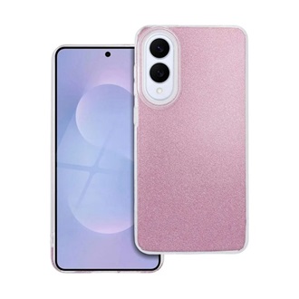 Samsung S25 Edge GIGAPACK Szilikon telefonvédő műanyag belső, csillogó hátlap, RÓZSASZÍN