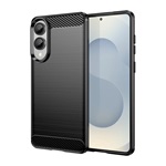 Samsung S25 Edge GIGAPACK Szilikon telefonvédő ütésállóság, karbon minta, FEKETE