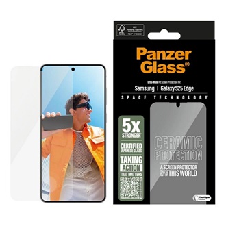 Samsung S25 Edge PANZERGLASS CERAMIC képernyővédő üveg 3D, 9H, ÁTLÁTSZÓ