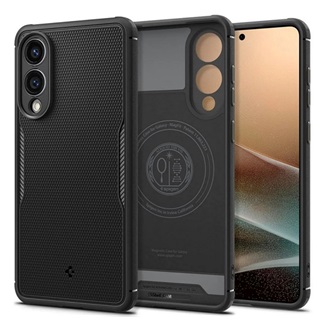 Samsung S25 Edge SPIGEN CORE ARMOR MAG szilikon telefonvédő ütésállóság, MagSafe, FEKETE