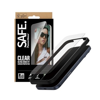 Samsung S25 FE PANZERGLASS SAFE ULTRA-WIDE FIT képernyővédő üveg 3D, ütésállóság + segédkeret, ÁTLÁTSZÓ