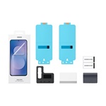 Samsung S25 FE SAMSUNG képernyővédő fólia 2db tükröződésmentes, törlőkendő + segédkeret, ÁTLÁTSZÓ