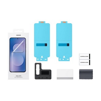 Samsung S25 FE SAMSUNG képernyővédő fólia 2db tükröződésmentes, törlőkendő + segédkeret, ÁTLÁTSZÓ