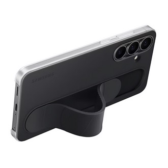 Samsung S25 FE SAMSUNG szilikon telefonvédő matt, kitámasztó, FEKETE