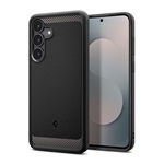 Samsung S25 FE SPIGEN RUGGED ARMOR szilikon telefonvédő ütésállóság, karbon minta, FEKETE