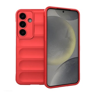 Samsung S25 GIGAPACK Szilikon telefonvédő ütésállóság, 3D, PIROS