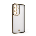 Samsung S25 GIGAPACK Szilikon telefonvédő ütésállóság, kameravédő, ARANY/FEKETE