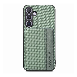 Samsung S25 GIGAPACK Szilikon telefonvédő ütésállóság, karbon minta, SÖTÉTZÖLD