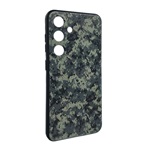 Samsung S25 GIGAPACK Szilikon telefonvédő ütésállóság, terep minta, SÖTÉTZÖLD