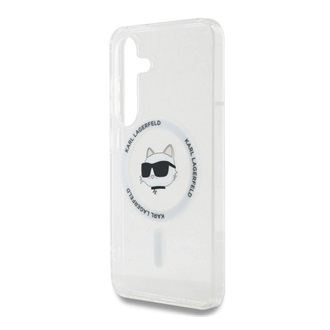 Samsung S25 KARL LAGERFELD IML CHOUPETTE HEAD MAGSAFE szilikon telefonvédő ütésállóság, MagSafe, ÁTLÁTSZÓ