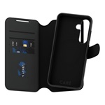 Samsung S25 PANZERGLASS CARE TANGO TWO-IN-ONE tok álló, bőr hatású FLIP, kivehető telefonvédő, FEKETE