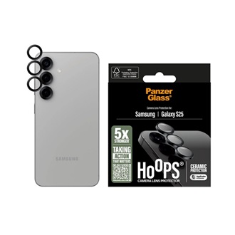 Samsung S25 PANZERGLASS HOOPS CERAMIC kameravédő üveg 9H + segédkeret ÁTLÁTSZÓ