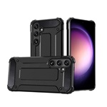 Samsung S25 Plus GIGAPACK Defender szilikon telefonvédő ütésállóság, fémhatás, FEKETE