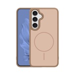 Samsung S25 Plus GIGAPACK Szilikon telefonvédő műanyag hátlap, MagSafe, BARNA