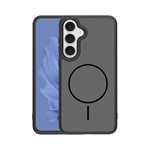 Samsung S25 Plus GIGAPACK Szilikon telefonvédő műanyag hátlap, MagSafe, FEKETE