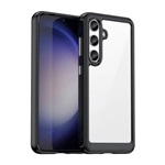 Samsung S25 Plus GIGAPACK Szilikon telefonvédő ütésállóság, átlátszó hátlap, FEKETE