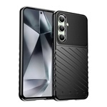 Samsung S25 Plus GIGAPACK Szilikon telefonvédő ütésállóság, dombor minta, FEKETE