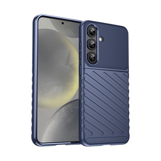 Samsung S25 Plus GIGAPACK Szilikon telefonvédő ütésállóság, dombor minta, SÖTÉTKÉK