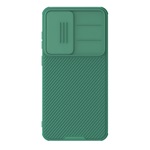 Samsung S25 Plus NILLKIN CAMSHIELD PRO szilikon telefonvédő ütésállóság, csíkos, SÖTÉTZÖLD