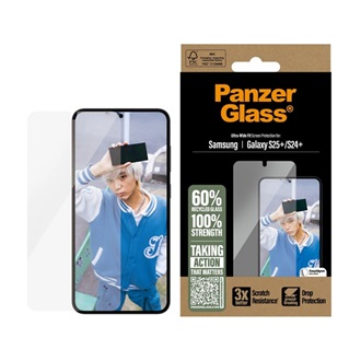 Samsung S25 Plus PANZERGLASS képernyővédő üveg 3D, 9H, ÁTLÁTSZÓ