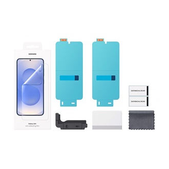Samsung S25 Plus SAMSUNG képernyővédő fólia 2db tükröződésmentes, külső kijelző + segédkeret, ÁTLÁTSZÓ
