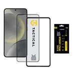 Samsung S25 / S24 TACTICAL IMPACT ARMOUR GLASS képernyővédő üveg 3D, antibakteriális + segédkeret, FEKETE