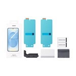 Samsung S25 SAMSUNG képernyővédő fólia 2db tükröződésmentes, külső kijelző + segédkeret, ÁTLÁTSZÓ