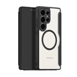 Samsung S25 Ultra DUX DUCIS SKIN X PRO tok álló, bőr hatású FLIP, MagSafe, FEKETE