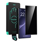 Samsung S25 Ultra ESR képernyővédő üveg 2.5D, betekintés védelem + segédkeret, FEKETE