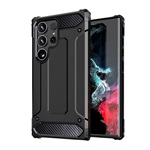 Samsung S25 Ultra GIGAPACK Defender szilikon telefonvédő ütésállóság, fémhatás, FEKETE