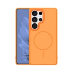 Samsung S25 Ultra GIGAPACK Szilikon telefonvédő műanyag hátlap, MagSafe, NARANCSSÁRGA