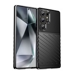 Samsung S25 Ultra GIGAPACK Szilikon telefonvédő ütésállóság, dombor minta, FEKETE