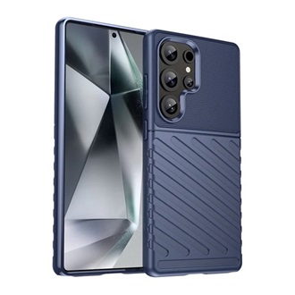 Samsung S25 Ultra GIGAPACK Szilikon telefonvédő ütésállóság, dombor minta, SÖTÉTKÉK