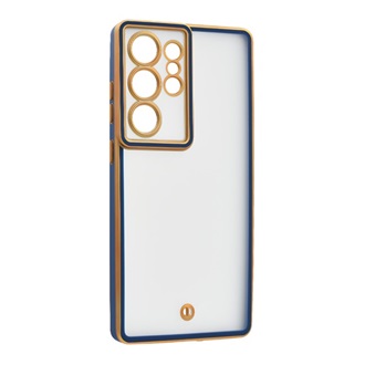 Samsung S25 Ultra GIGAPACK Szilikon telefonvédő ütésállóság, kameravédő, ARANY/SÖTÉTKÉK