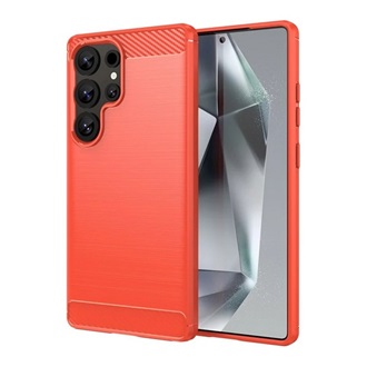 Samsung S25 Ultra GIGAPACK Szilikon telefonvédő ütésállóság, karbon minta, PIROS