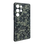 Samsung S25 Ultra GIGAPACK Szilikon telefonvédő ütésállóság, terep minta, SÖTÉTZÖLD