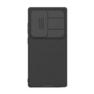 Samsung S25 Ultra NILLKIN CAMSHIELD PRO MAGNETIC műanyag telefonvédő ütésállóság, csíkos, FEKETE