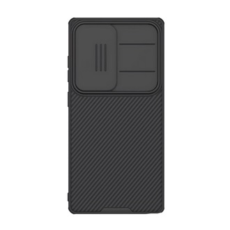 Samsung S25 Ultra NILLKIN CAMSHIELD PRO szilikon telefonvédő ütésállóság, csíkos, FEKETE