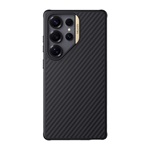 Samsung S25 Ultra NILLKIN SYNTHETIC FIBER PRO műanyag telefonvédő aramid bevonat, MagSafe, FEKETE/ARANY