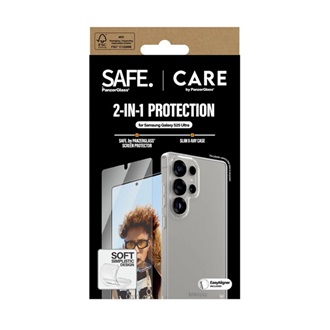 Samsung S25 Ultra PANZERGLASS CARE FASHION 2IN1 szilikon telefonvédő, ütésállóság + képernyővédő üveg, ÁTLÁTSZÓ