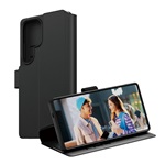 Samsung S25 Ultra PANZERGLASS CARE WALLET tok álló, bőr hatású FLIP, kameravédő, FEKETE