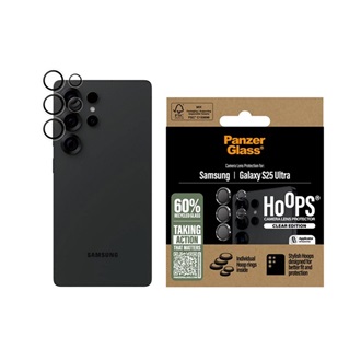 Samsung S25 Ultra PANZERGLASS HOOPS kameravédő üveg 9H + segédkeret ÁTLÁTSZÓ