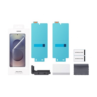 Samsung S25 Ultra SAMSUNG képernyővédő fólia 2db tükröződésmentes, külső kijelző + segédkeret, ÁTLÁTSZÓ