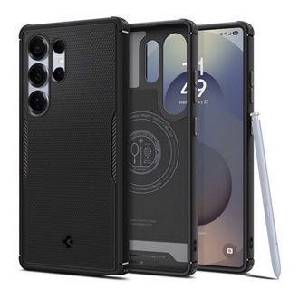 Samsung S25 Ultra SPIGEN CORE ARMOR MAG szilikon telefonvédő ütésállóság, MagSafe, FEKETE