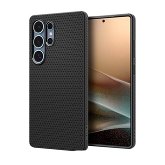 Samsung S25 Ultra SPIGEN LIQUID AIR szilikon telefonvédő ütésállóság, rombusz, FEKETE