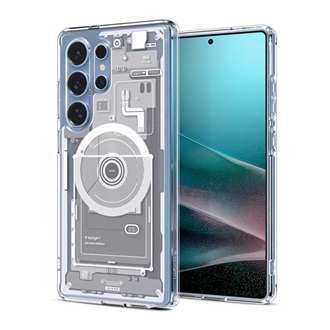 Samsung S25 Ultra SPIGEN ULTRA HYBRID ZERO ONE műanyag telefonvédő ütésállóság, MagSafe, FEHÉR