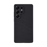 Samsung S25 Ultra TACTICAL BEAVER szilikon telefonvédő mikrofiber plüss belső, topográfiai minta, FEKETE