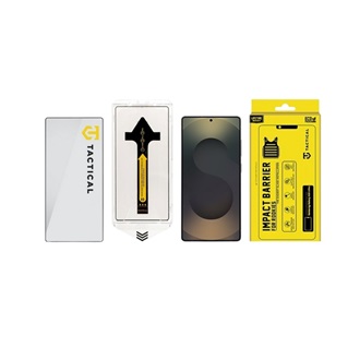 Samsung S25 Ultra TACTICAL IMPACT BARRIER FOR ROOKIES képernyővédő üveg 5D, 9H + segédkeret, FEKETE